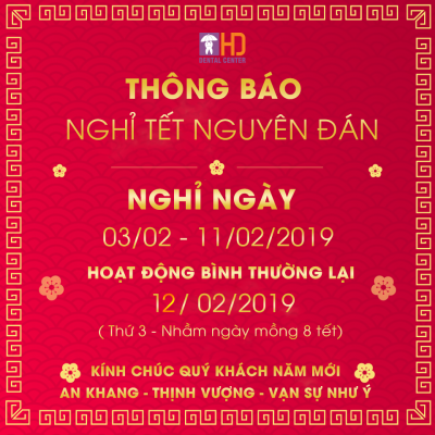 Nha khoa Dr Hùng/ Worldwide thông báo nghỉ tết nguyên đán