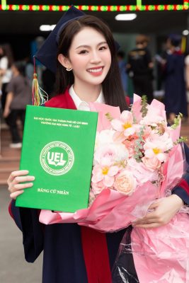 Người đẹp Đậu hải Minh Anh Miss Cosmo 2023 tốt nghiệp đại học
