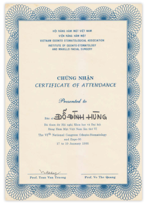 Do Dinh Hung DDS PHD Founder CHUNG NHAN DO DINH HUNG