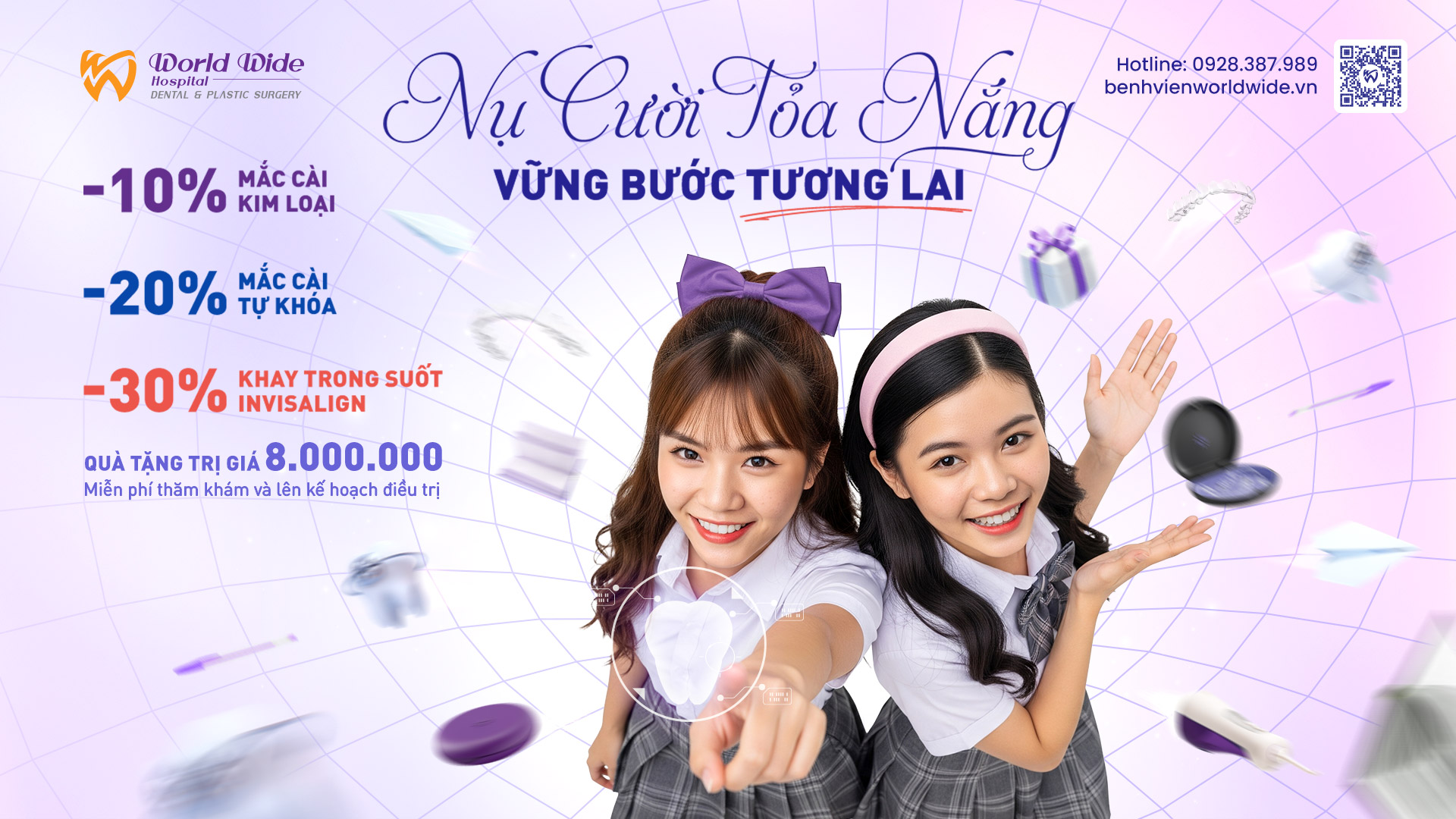 ƯU ĐÃI ĐẶC BIỆT MÙA TỰU TRƯỜNG - NIỀNG RĂNG TỰ TIN CÙNG BỆNH VIỆN RHM WORLDWIDE niềng răng tự tin