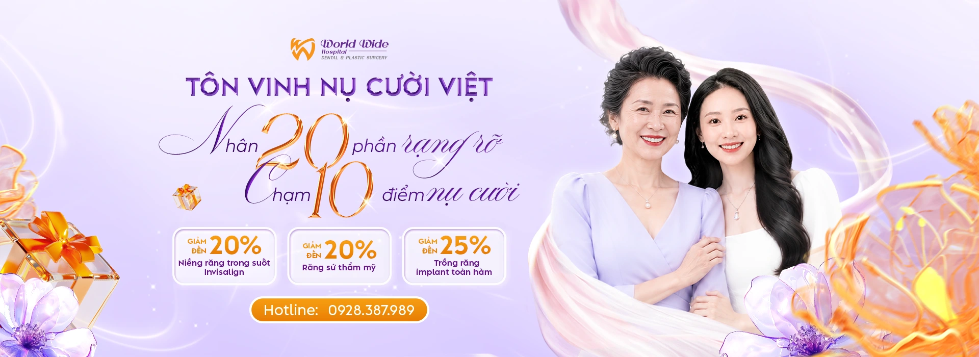BANNER WEB WORLDWIDE ƯU ĐÃI ĐẾN 25% MỪNG NGÀY PHỤ NỮ VIỆT NAM 20/10